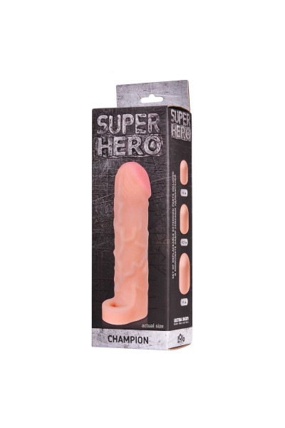 Фаллоудлинитель SUPER HERO Champion - 17,5 см.