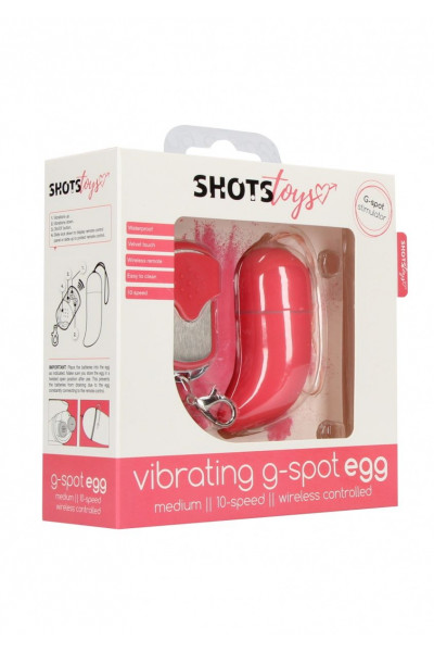 Розовое виброяйцо Vibrating G-spot Egg medium с пультом ДУ