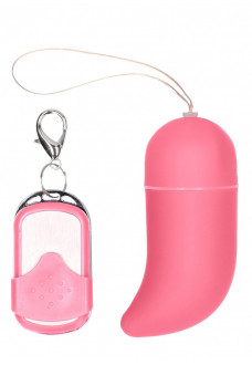 Розовое виброяйцо Vibrating G-spot Egg medium с пультом ДУ