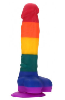 Разноцветный фаллоимитатор-реалистик COLOURFUL DILDO - 17,5 см.