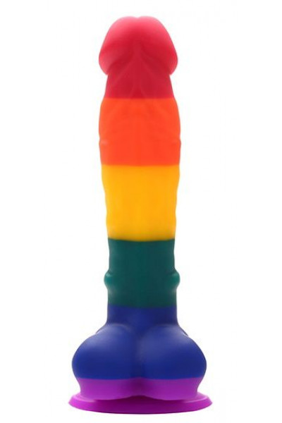 Разноцветный фаллоимитатор-реалистик COLOURFUL DILDO - 17,5 см.