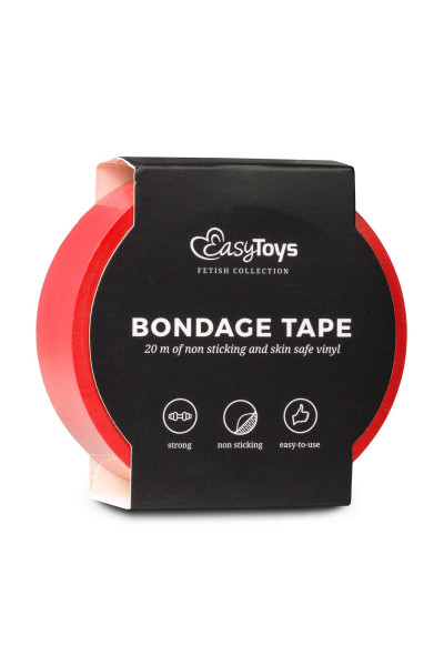 Красная лента для бондажа Easytoys Bondage Tape - 20 м.