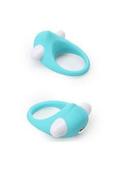 Голубое эрекционное кольцо LIT-UP SILICONE STIMU RING 6