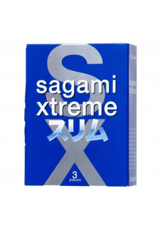 Розовые презервативы Sagami Xtreme Feel Fit 3D - 3 шт.