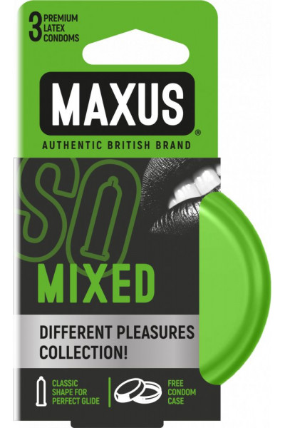 Презервативы в железном кейсе MAXUS Mixed - 3 шт.