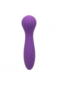 Фиолетовый вибромассажер Stella Liquid Silicone “O” Wand - 17,75 см.