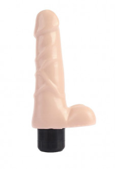 Телесный вибратор-реалистик Pleasure Vibrator - 19 см.