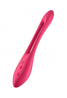 Красный многофункциональный вибратор для пар Satisfyer Elastic Joy