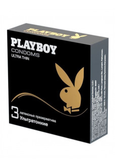 Ультратонкие презервативы Playboy Ultra Thin - 3 шт.