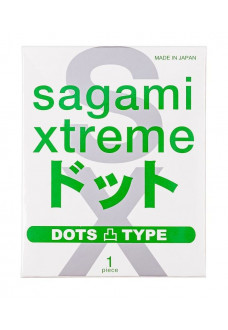 Презерватив Sagami Xtreme Type-E с точками - 1 шт.