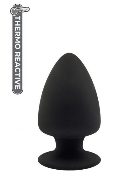 Черная анальная пробка PREMIUM SILICONE PLUG L - 13 см.