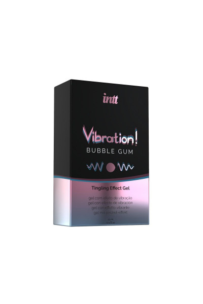 Жидкий интимный гель с эффектом вибрации Vibration! Bubble Gum - 15 мл.