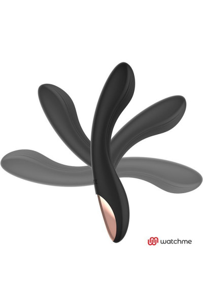 Черно-золотой вибратор с пультом-часами Anne s Desire Curve G-Spot Vibe Wireless Watchme - 20,5 см.