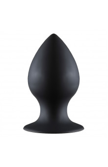 Чёрная анальная пробка Thick Anal Plug Medium - 9,5 см.