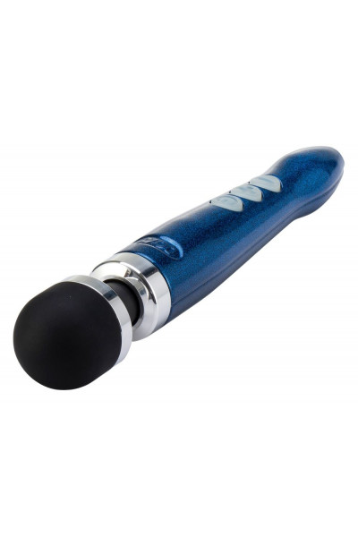 Синий беспроводной вибратор Doxy Die Cast 3R Rechargeable Wand - 28 см.