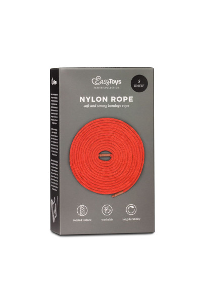 Красная веревка для связывания Nylon Rope - 5 м.