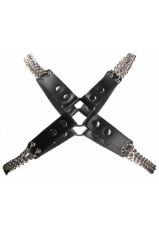 Черная мужская портупея Chain And Chain Harness