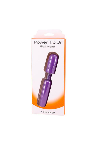 Фиолетовый мини-вибратор POWER TIP JR MASSAGE WAND