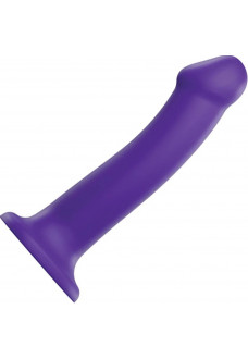 Фиолетовый фаллоимитатор-насадка Strap-On-Me Dildo Dual Density size L - 19 см.