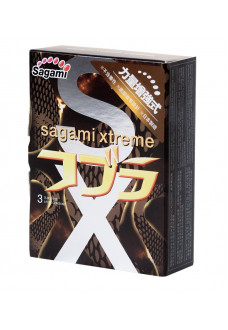 Суженные к основанию презервативы Sagami Xtreme Cobra - 3 шт.