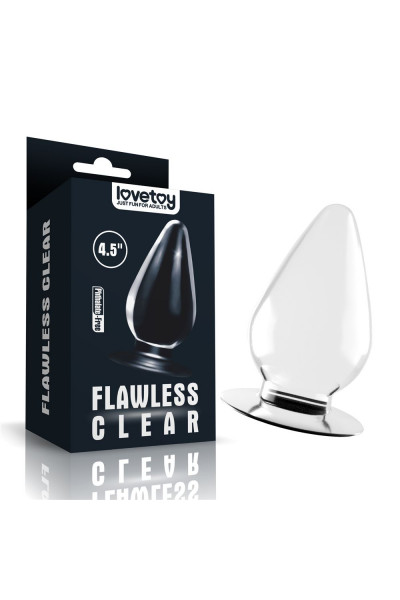 Прозрачная анальная пробка Flawless Clear Anal Plug - 11,5 см.