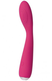 Ярко-розовый G-стимулятор IRIS Clitoral   G-spot Vibrator - 18 см.