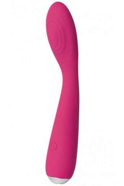 Ярко-розовый G-стимулятор IRIS Clitoral   G-spot Vibrator - 18 см.