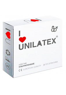 Ультратонкие презервативы Unilatex Ultra Thin - 3 шт.