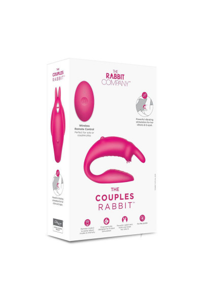 Розовый вибратор для пар The Couples Rabbit