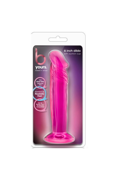 Розовый анальный фаллоимитатор Sweet N Small 6 Inch Dildo With Suction Cup - 16,5 см.