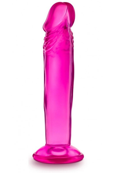 Розовый анальный фаллоимитатор Sweet N Small 6 Inch Dildo With Suction Cup - 16,5 см.