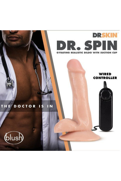 Телесный ротатор-реалистик Dr. Spin 6 inch Gyrating Realistic Dildo - 16,5 см.