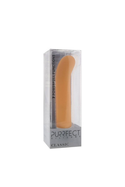 Телесный вибратор PURRFECT SILICONE CLASSIC G-SPOT - 17,5 см.