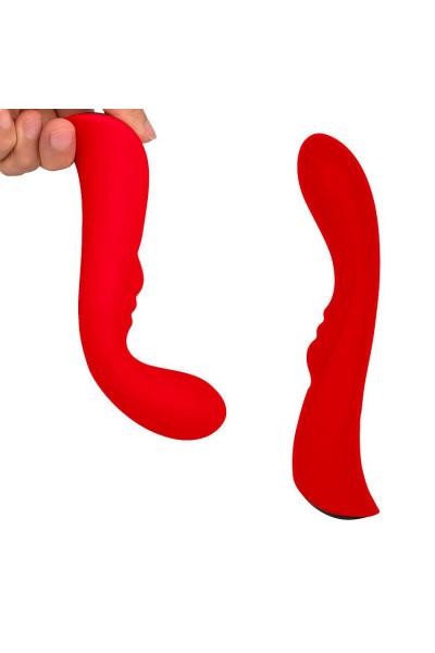 Красный вибромассажер 6  Silicone G-Spot Fun - 19,1 см.