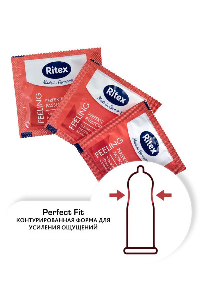 Презервативы анатомической формы с накопителем RITEX PERFECT FIT - 8 шт.