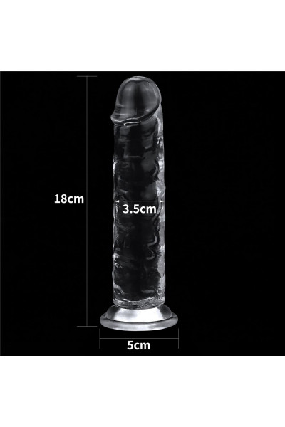 Прозрачный фаллоимитатор на присоске Flawless Clear Dildo - 18 см.