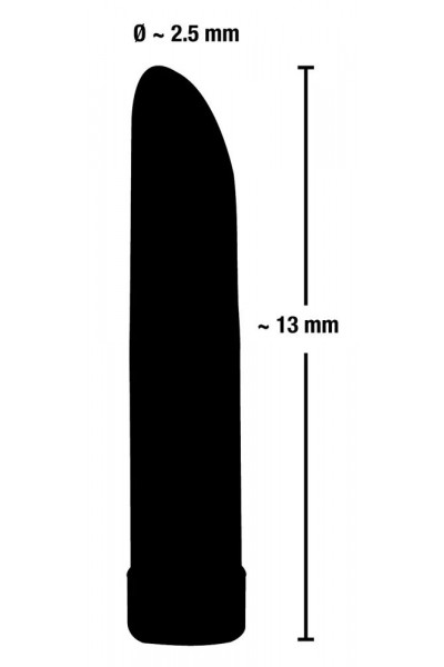 Черный вибратор Ladyfinger - 13 см.