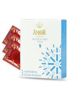 Супертонкие презервативы AMOR Thin - 3 шт.