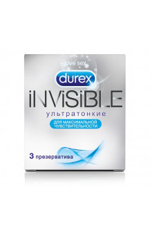 Ультратонкие презервативы Durex Invisible - 3 шт.