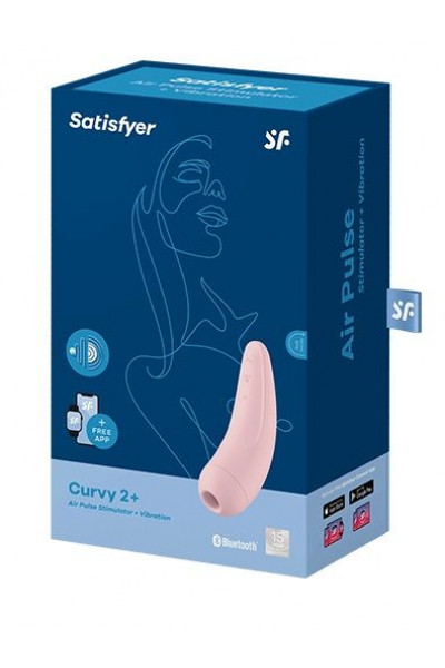 Розовый вакуум-волновой стимулятор Satisfyer Curvy 2+