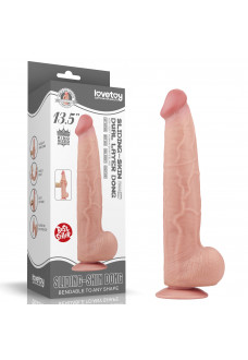 Телесный фаллоимитатор 13.5 King Sized Sliding Skin Dual Layer Dong - 34 см.