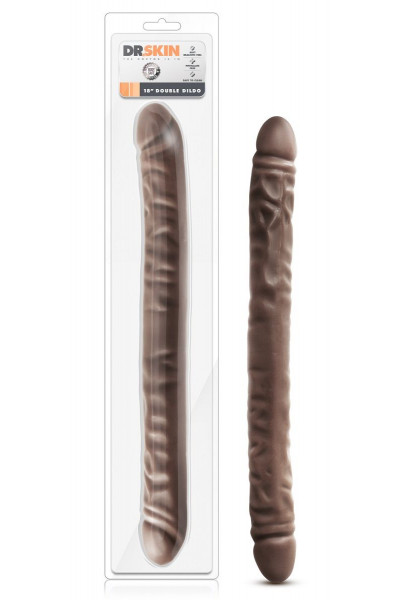 Коричневый двусторонний фаллоимитатор 18 Inch Double Dildo - 45,7 см.