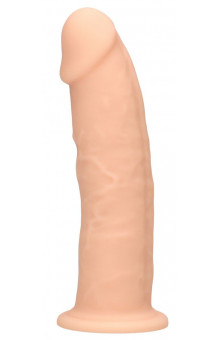 Телесный фаллоимитатор без мошонки Silicone Dildo Without Balls - 15,3 см.