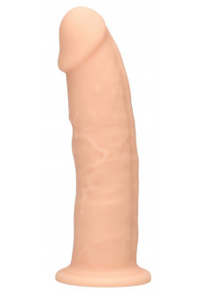 Телесный фаллоимитатор без мошонки Silicone Dildo Without Balls - 15,3 см.