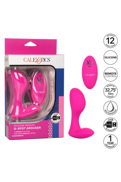 Розовый массажер G-точки Remote G Spot Arouser - 10,75 см.