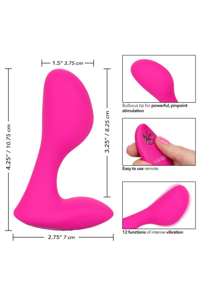 Розовый массажер G-точки Remote G Spot Arouser - 10,75 см.