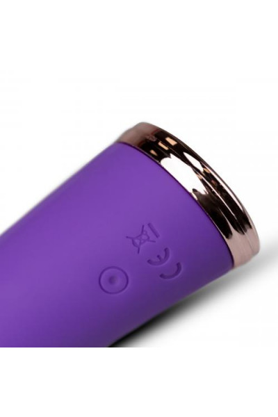 Фиолетовый вибратор-кролик The Queen Thrusting Vibrator - 29 см.