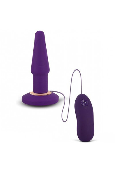 Фиолетовая анальная вибропробка APEX BUTT PLUG LARGE PURPLE - 15 см.