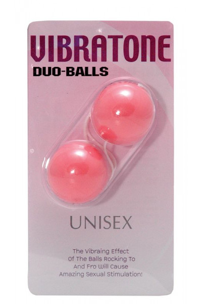 Розовые вагинальные шарики Vibratone DUO-BALLS