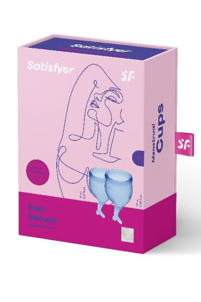 Набор синих менструальных чаш Feel secure Menstrual Cup